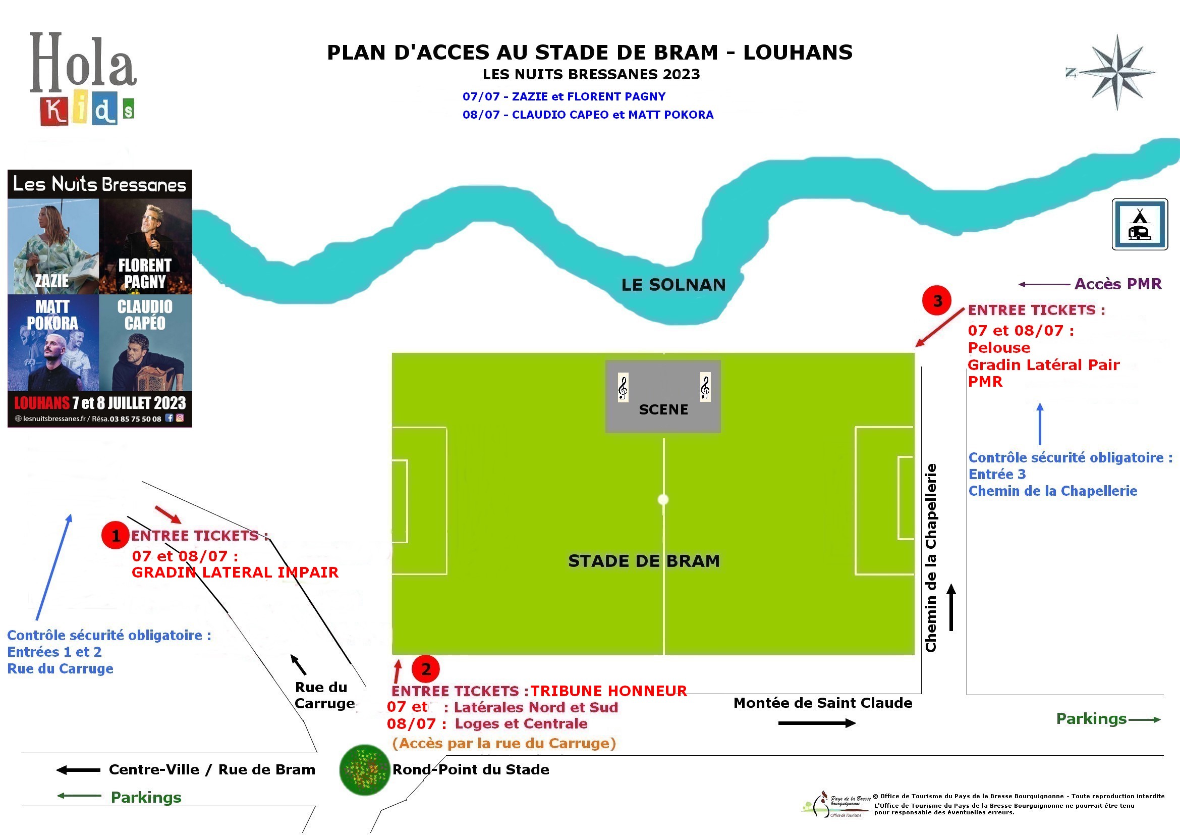 Plan accès au stade